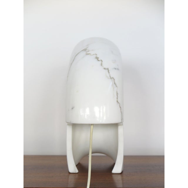 Biagio Table Lamp in White Carrara Marble by Tobia Scarpa for Flos, Italy, 1960s For Sale - Image 9 of 14