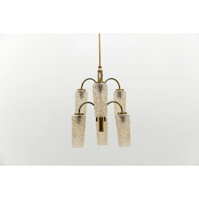 Brass and Amber Bubble Glass Ceiling Lamp, Germany, 1960s For Sale - Image 17 of 17
