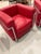 Le Corbusier Chrome and Red Leather Club Chairs in the Style of Le Corbusier - A Pair For Sale - Image 4 of 14