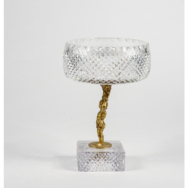 Backsplash in Worked Crystal & Brass, 1980s For Sale - Image 6 of 10