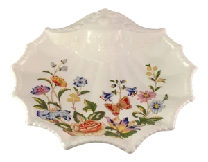 Vintage Butterfly Aynsley Bone China Shell Shaped Dish