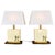 Table Lamps in Cream Lacquer and Brass by Jean-Claude Mahey, 1970s, Set of 2 For Sale - Image 10 of 10