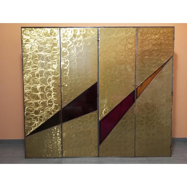 Sculptural 4-Door Wardrobe with Glass Shelves, Italy, 1970s-1980s For Sale - Image 17 of 17