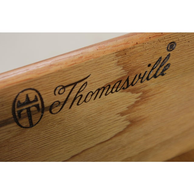 Thomasville Oak Long Dresser W. Trifold Mirror For Sale - Image 17 of 18