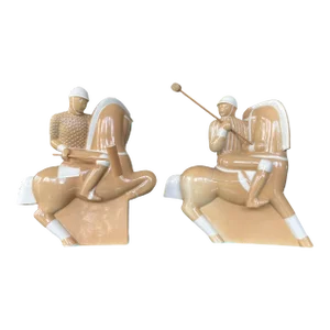 1930s Waylande Gregory Polo Player Sculptures - a Pair