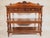 English Victorian oak and pollard oak etagere, circa 1890. With a back splat with vine and bellflower carving, 2 drawers...