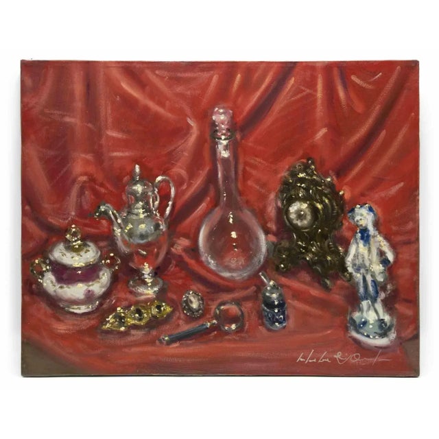 Unknown, Still Life, Oil on Canvas, Mid 20th Century For Sale - Image 3 of 3