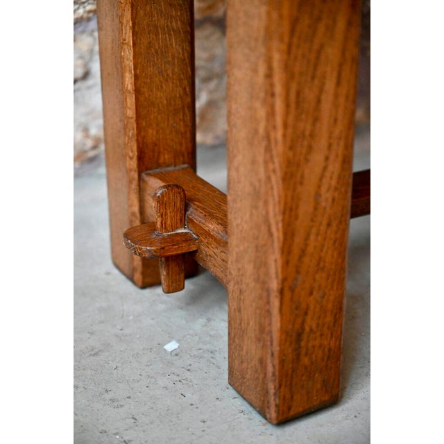Brutalistic Oak Coffee Table, 1960s For Sale - Image 4 of 14