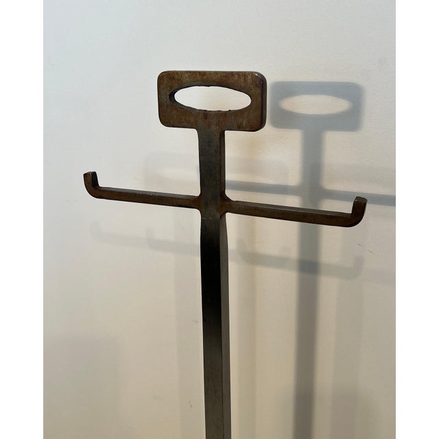 Modernist Steel Fireplace Tools on Stand For Sale - Image 12 of 12
