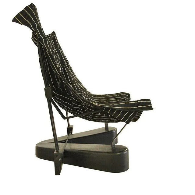 1990s Metal & Fabric Armchair, 1990s For Sale - Image 5 of 12