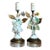 Vintage Lucite Base Porcelain Figurine Lamps - a Pair For Sale