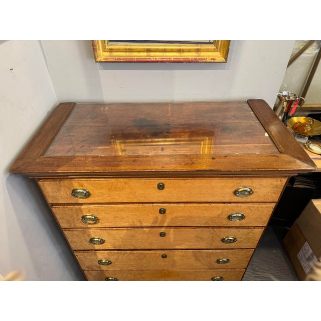 19th Century American Antique Tiger Maple Chest of Drawers For Sale - Image 4 of 9