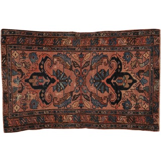 Distressed Antique Persian Rug - 2'6" x 3'6" For Sale