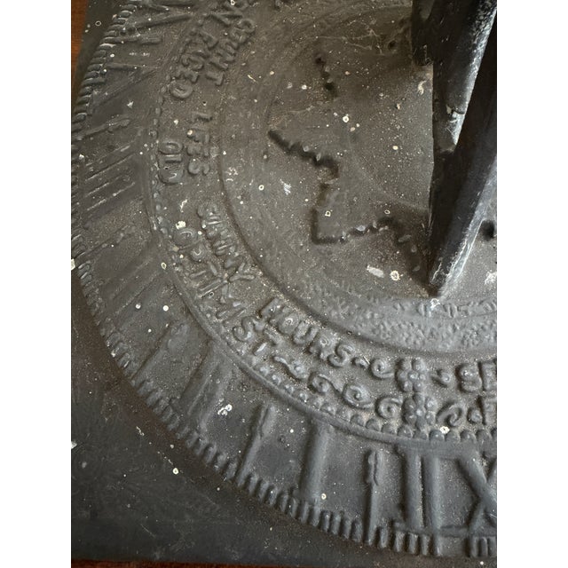 Vintage English Country Iron Garden Sundial "I Only Count Life's Sunny Hours" For Sale - Image 10 of 12