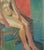 Mid-Century Modern "Nude on Chair" Vintage Figurative Oil Painting, Framed For Sale - Image 10 of 11