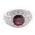 Contemporary Vintage Gia 2.58 Carat Ruby Diamond 18k White Gold Cocktail Ring, Size 7.75 For Sale - Image 3 of 6