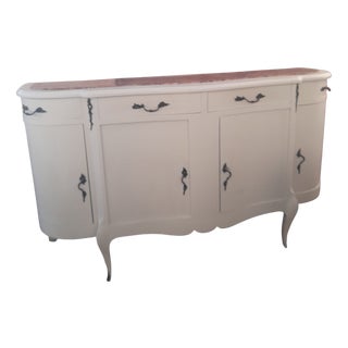 Vintage Lacquered Low Sideboard, 1950 For Sale