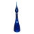 Vintage MCM Empoli Cobalt Blue Italian Glass Genie Bottle With Original Label For Sale