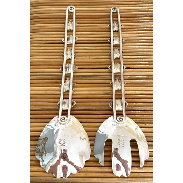 Emilia Castillo Shells and Starfish Silver Serving Set For Sale In Miami - Image 6 of 12