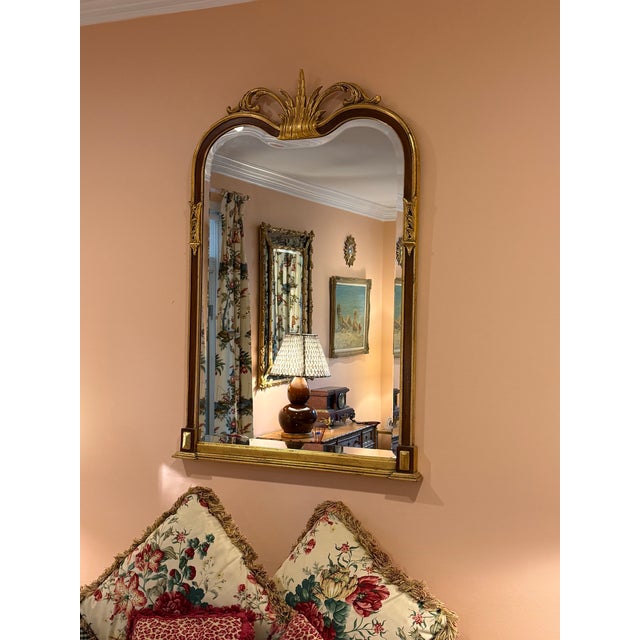 Friedman Brothers Vintage Friedman Brothers “The Empress” Model 1816 Gilt & Black Beveled Mirror For Sale - Image 4 of 7