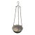 Antique Handmade Silver on Copper Handing Cauldron/Pot on Rusted Iron Chain For Sale