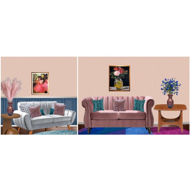 Art Glass Purple Vase White Glass Swirl For Sale - Image 10 of 12