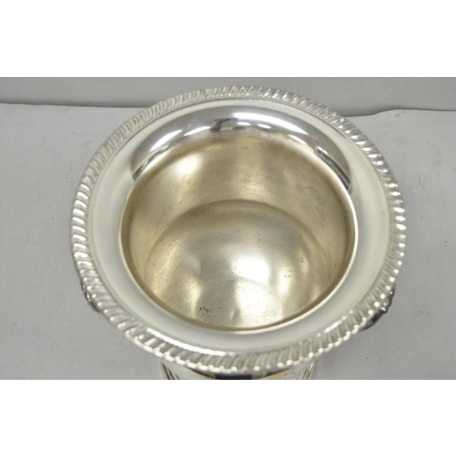 Vintage Leonard Silver Plated Trophy Cup Urn Champagne Chiller Bar Ice Bucket For Sale - Image 10 of 18