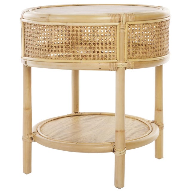 Arvid Round Accent Table in Natural For Sale In Philadelphia - Image 6 of 8