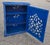 Hand Painted Mediterranean Medicine Cabinet / Wall Shelf / Navy Blue and White Zouak For Sale In Orlando - Image 6 of 7