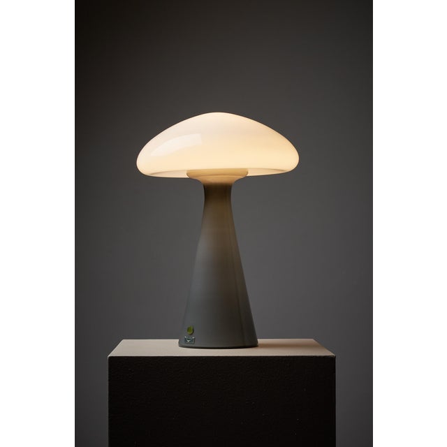 Vintage Italian Glass Mushroom Table Lamp from Vistosi, 1960 For Sale - Image 3 of 14
