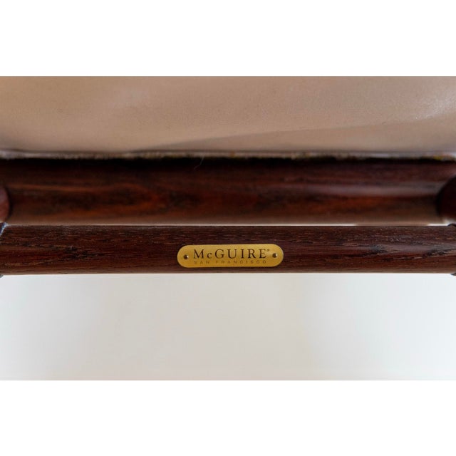 1970's McGuire Director's X-Chair For Sale - Image 10 of 11