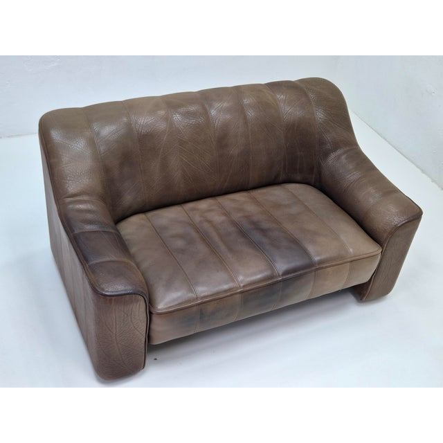 DS 44 Two-Seater Sofa in Buffalo Brown Leather from de Sede, 1970s For Sale - Image 10 of 15