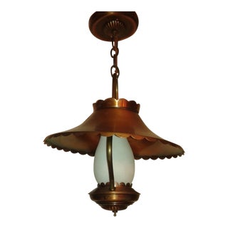 Vintage Copper Ceiling Light For Sale