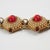 Metal Chantal Thomass Jeweled Bracelet Pearl and Red Cabochons For Sale - Image 7 of 9