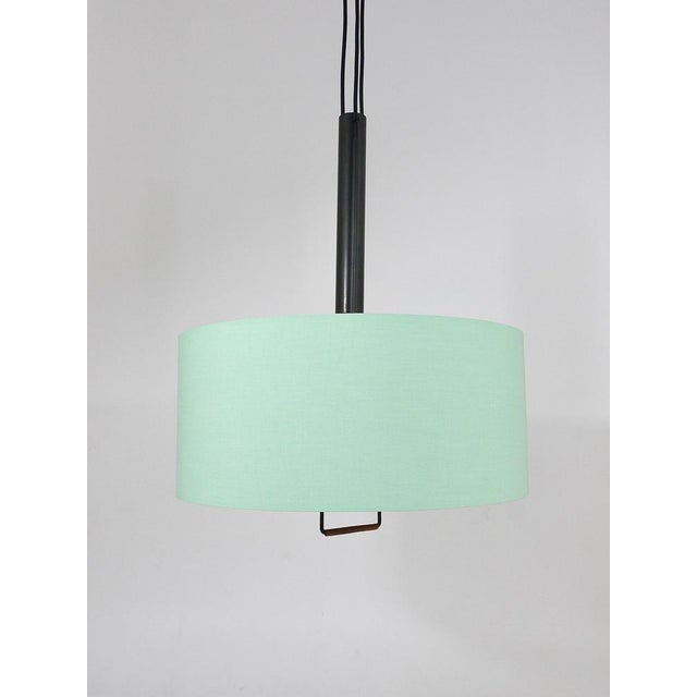 Black Mid-Century Austrian Height-Adjustable Pendant Lamp by J. T. Kalmar for Kalmar, 1950s For Sale - Image 8 of 17