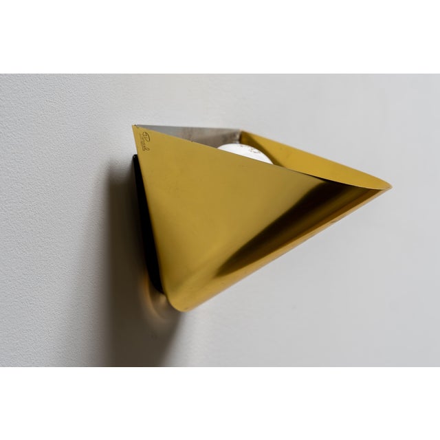 Brass Wall Sconces by Jean Perzel for Atelier Perzel, France, 1960s, Set of 2 For Sale - Image 9 of 12