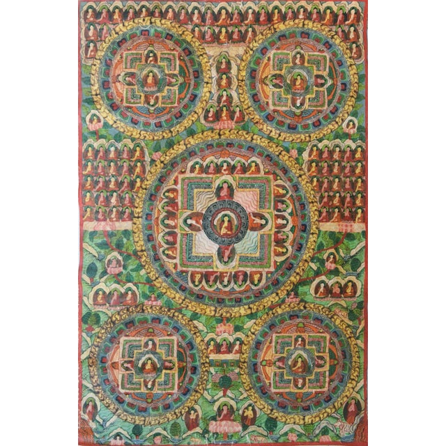 Hand-Painted Tibetan Scroll For Sale - Image 11 of 11