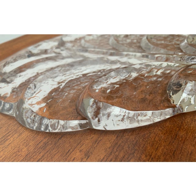 Large Vintage Swedish Glass Plate from Orrefors For Sale - Image 11 of 18