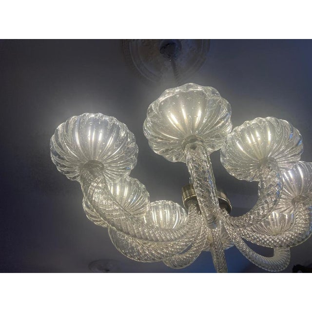 Murano Glass Chandelier attributed to Barovier & Toso, 1940s For Sale - Image 4 of 18