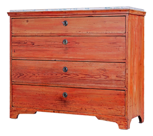 Swedish Hand Painted Chest of Drawers in Pine
