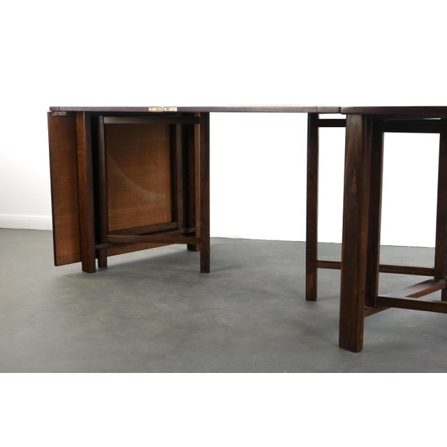 Mid-Century Modern Mid Century Bruno Mathsson "Maria Flap" Style Dining Table For Sale - Image 3 of 9