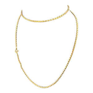 18 Karat Yellow Gold 6.2 Gm, Bubble Chain, 1.9 Mm Necklace, 23 " Long