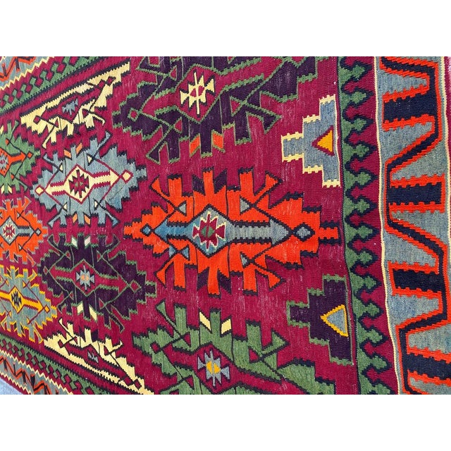 Vintage Turkish Colorful Kilim, 1980s For Sale - Image 14 of 18