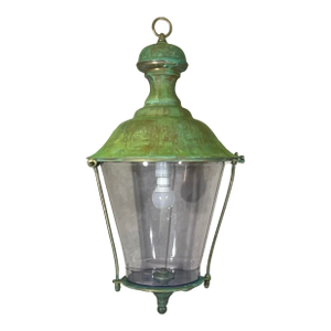 Solid Brass Hanging Lantern - 28” H X 15” W