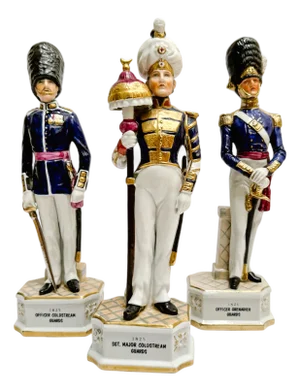 Vintage Royal Crown Devon British Military Guards Porcelain Figurines - Set of 3