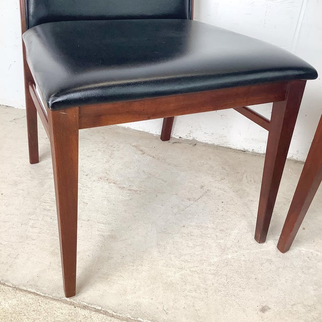 MCM Dillingham Walnut High-Back Dining Chairs, Circa 1960s, Set 3 For Sale - Image 10 of 18