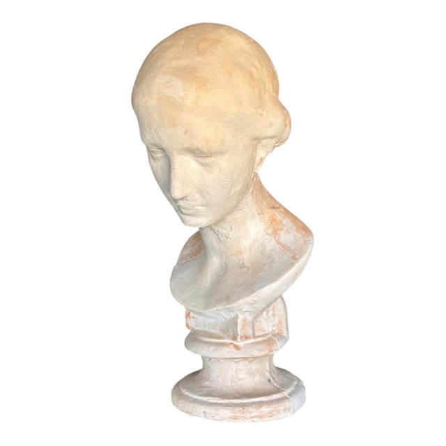Sculpture Materials Classic Plaster Female Bust, 1960s For Sale - Image 7 of 7