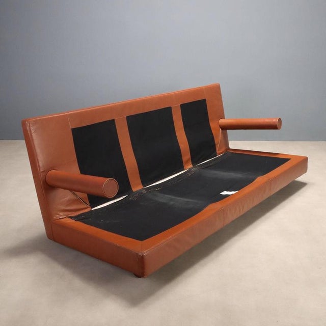 Brown Vintage Sofa Basity attributed to Antonio Citterio for B&B Italia and C&B Italia, Italy, 1980s For Sale - Image 8 of 13