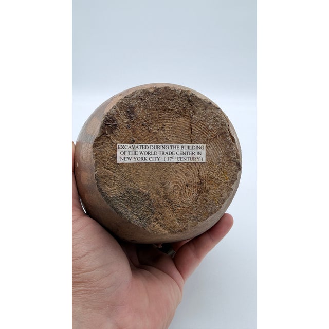 Brown 17th-Century German Bartmann (Bellarmine) Stoneware Jug — Excavated at the World Trade Center Site, New York City For Sale - Image 8 of 16