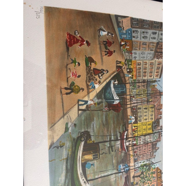 Claude Tabet, Port Scene, 1890s, Lithograph, Framed For Sale - Image 5 of 10